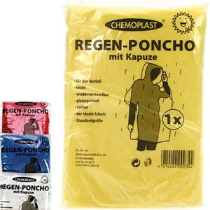 Regnslag / poncho med hætte i flere farver