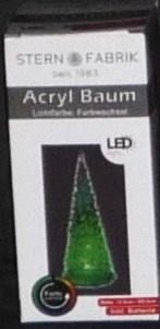 Akryl LED juletræ 12,5 cm