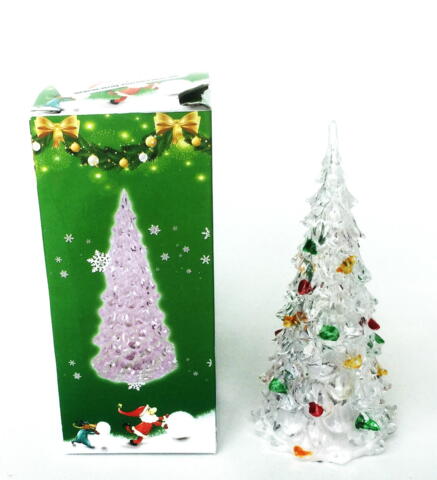 Akryl LED Juletræ 12,5 cm