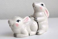 Kaniner Salt/Peber sæt i porcelæn